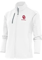 Antigua Oklahoma Sooners Womens White Basketball Generation Light Weight Jacket