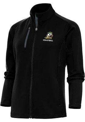 Antigua Oregon Ducks Womens Black Volleyball Generation Light Weight Jacket