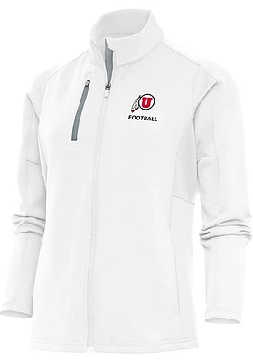 Antigua Utah Utes Womens White Football Generation Light Weight Jacket