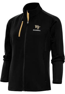 Antigua Wake Forest Demon Deacons Womens Black Baseball Generation Light Weight Jacket