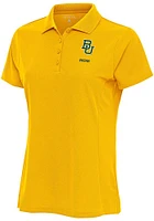 Antigua Baylor Bears Womens Gold Mom Legacy Pique Short Sleeve Polo Shirt