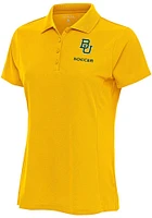 Antigua Baylor Bears Womens Gold Soccer Legacy Pique Short Sleeve Polo Shirt