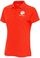 Antigua Clemson Tigers Womens Volleyball Legacy Pique Short Sleeve Polo Shirt