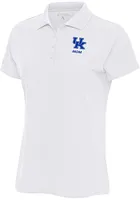 Antigua Kentucky Wildcats Womens Mom Legacy Pique Short Sleeve Polo Shirt