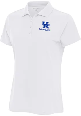 Antigua Kentucky Wildcats Womens Football Legacy Pique Short Sleeve Polo Shirt