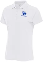 Antigua Kentucky Wildcats Womens Basketball Legacy Pique Short Sleeve Polo Shirt