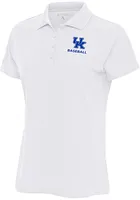 Antigua Kentucky Wildcats Womens Baseball Legacy Pique Short Sleeve Polo Shirt