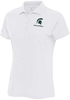 Antigua Michigan State Spartans Womens Volleyball Legacy Pique Short Sleeve Polo Shirt