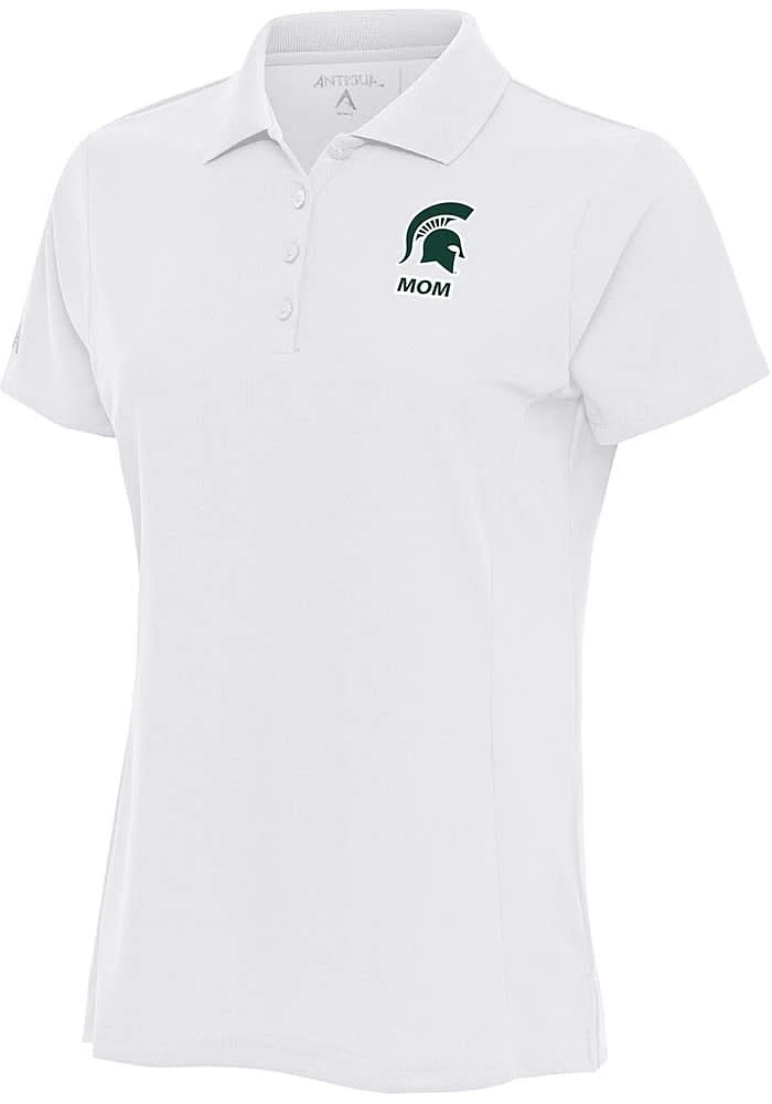 Antigua Michigan State Spartans Womens Mom Legacy Pique Short Sleeve Polo Shirt