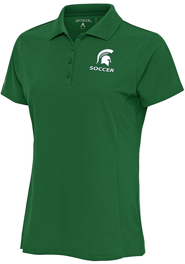 Antigua Michigan State Spartans Womens Soccer Legacy Pique Short Sleeve Polo Shirt