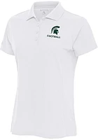 Antigua Michigan State Spartans Womens Football Legacy Pique Short Sleeve Polo Shirt