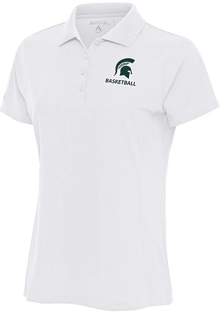 Antigua Michigan State Spartans Womens Basketball Legacy Pique Short Sleeve Polo Shirt
