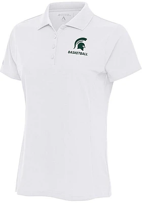 Antigua Michigan State Spartans Womens Basketball Legacy Pique Short Sleeve Polo Shirt