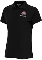Antigua Ohio State Buckeyes Womens Football Legacy Pique Short Sleeve Polo Shirt