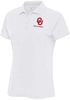 Antigua Oklahoma Sooners Womens Volleyball Legacy Pique Short Sleeve Polo Shirt