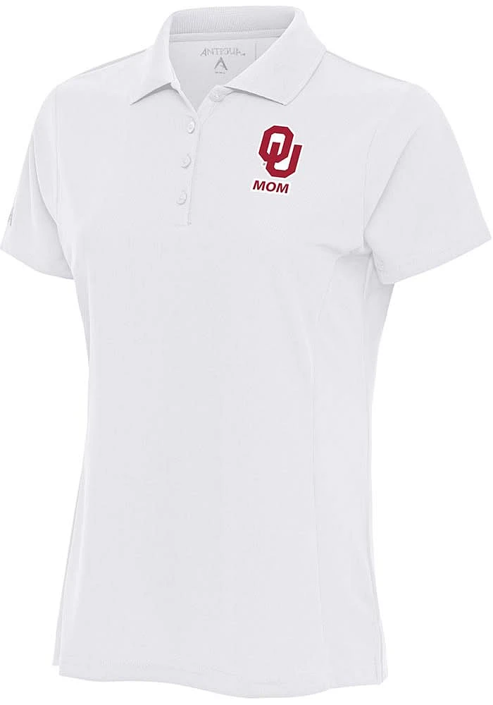 Antigua Oklahoma Sooners Womens Mom Legacy Pique Short Sleeve Polo Shirt