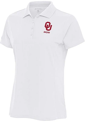 Antigua Oklahoma Sooners Womens Mom Legacy Pique Short Sleeve Polo Shirt