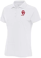 Antigua Oklahoma Sooners Womens Mom Legacy Pique Short Sleeve Polo Shirt