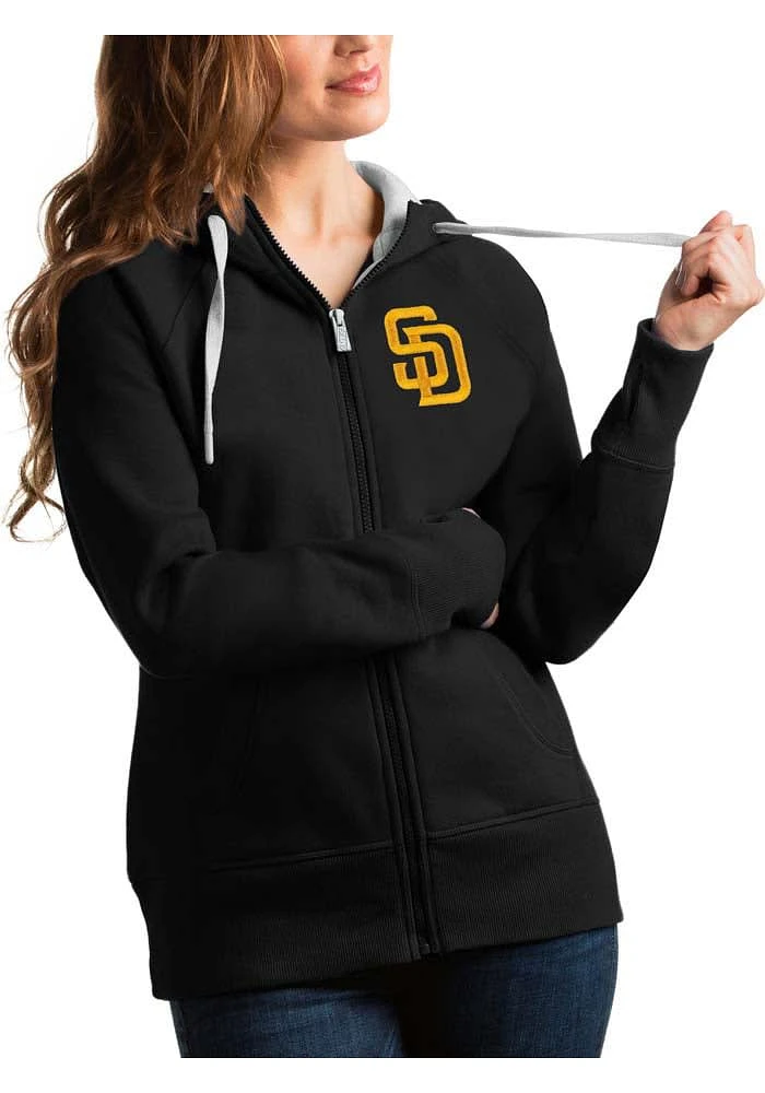 Antigua San Diego Padres Womens Victory Long Sleeve Full Zip Jacket