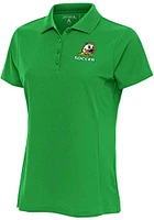 Antigua Oregon Ducks Womens Green Soccer Legacy Pique Short Sleeve Polo Shirt