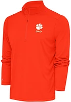 Antigua Clemson Tigers Mens Dad Legacy Pique Short Sleeve Polo