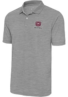 Antigua Missouri State Bears Mens Grey Volleyball Legacy Pique Short Sleeve Polo