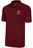 Antigua Missouri State Bears Mens Maroon Football Legacy Pique Short Sleeve Polo