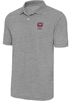 Antigua Missouri State Bears Mens Grey Dad Legacy Pique Short Sleeve Polo