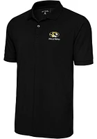 Antigua Missouri Tigers Mens Black Volleyball Legacy Pique Short Sleeve Polo