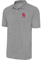 Antigua Oklahoma Sooners Mens Volleyball Legacy Pique Short Sleeve Polo