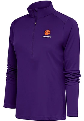 Antigua Clemson Tigers Womens Alumni Tribute Qtr Zip Pullover