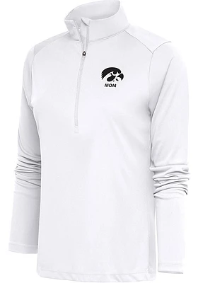 Antigua Iowa Hawkeyes Womens Mom Tribute Qtr Zip Pullover