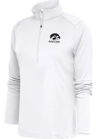 Antigua Iowa Hawkeyes Womens Soccer Tribute Qtr Zip Pullover