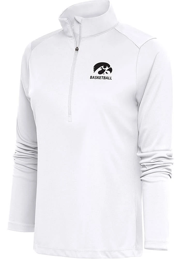 Antigua Iowa Hawkeyes Womens Basketball Tribute Qtr Zip Pullover