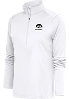 Antigua Iowa Hawkeyes Womens White Alumni Tribute Qtr Zip Pullover