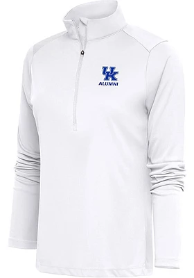 Antigua Kentucky Wildcats Womens White Alumni Tribute Qtr Zip Pullover