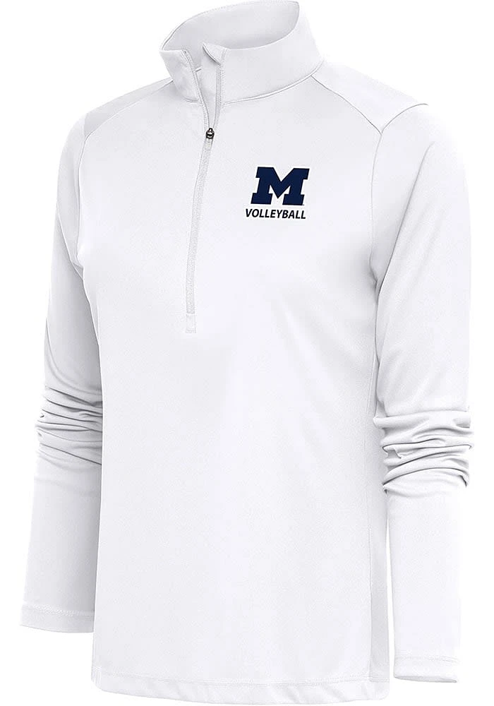 Antigua Michigan Wolverines Womens Volleyball Tribute Qtr Zip Pullover