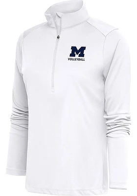 Antigua Michigan Wolverines Womens Volleyball Tribute Qtr Zip Pullover