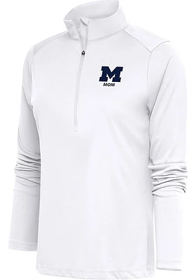 Antigua Michigan Wolverines Womens Mom Tribute Qtr Zip Pullover