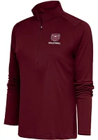 Antigua Missouri State Bears Womens Maroon Volleyball Tribute Qtr Zip Pullover
