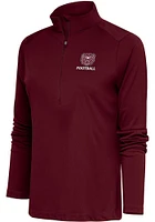 Antigua Missouri State Bears Womens Maroon Football Tribute Qtr Zip Pullover