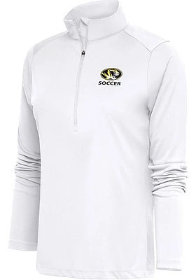 Antigua Missouri Tigers Womens Soccer Tribute Qtr Zip Pullover