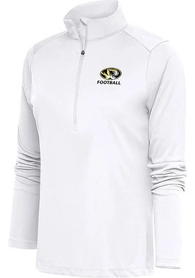 Antigua Missouri Tigers Womens Football Tribute Qtr Zip Pullover