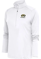 Antigua Missouri Tigers Womens White Football Tribute Qtr Zip Pullover