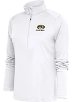 Antigua Missouri Tigers Womens White Basketball Tribute Qtr Zip Pullover