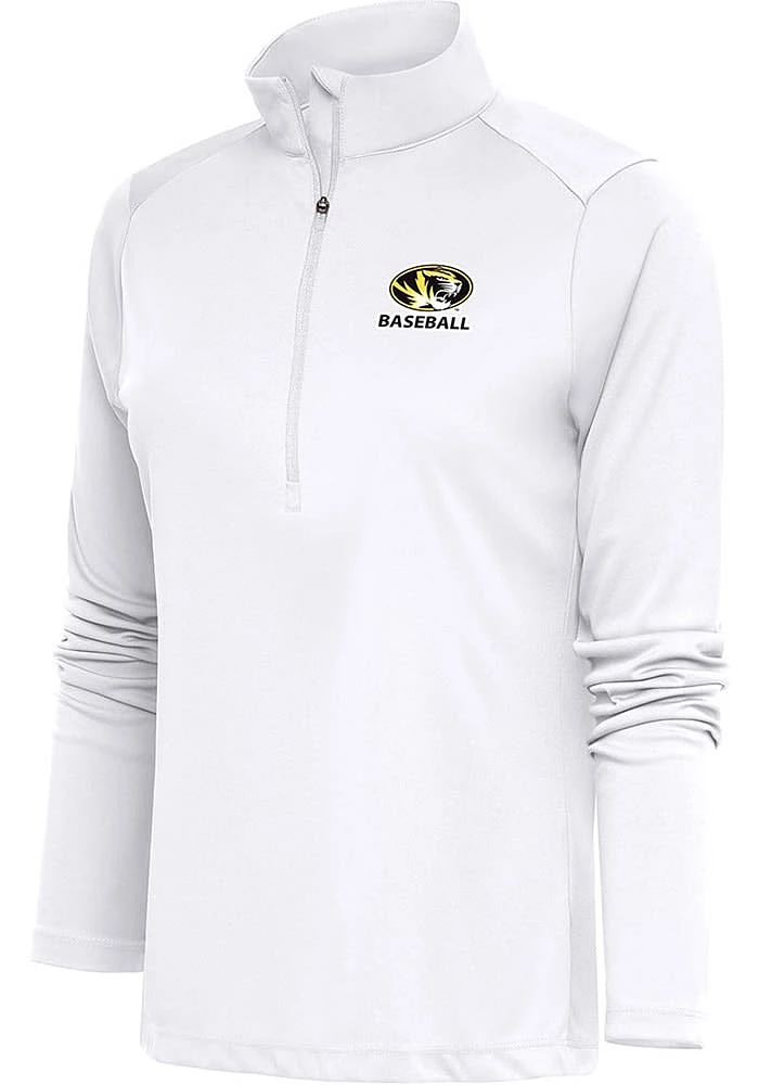 Antigua Missouri Tigers Womens Baseball Tribute Qtr Zip Pullover