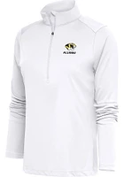 Antigua Missouri Tigers Womens White Alumni Tribute Qtr Zip Pullover