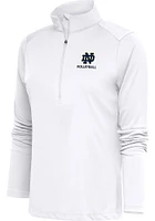 Antigua Notre Dame Fighting Irish Womens White Volleyball Tribute Qtr Zip Pullover