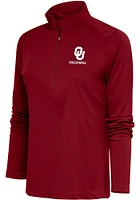 Antigua Oklahoma Sooners Womens Volleyball Tribute Qtr Zip Pullover