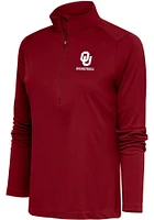 Antigua Oklahoma Sooners Womens Basketball Tribute Qtr Zip Pullover